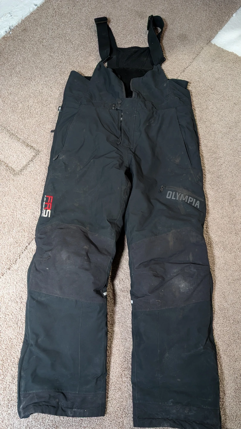 Olympia Black Snow Bib Overalls Size L - photo 3
