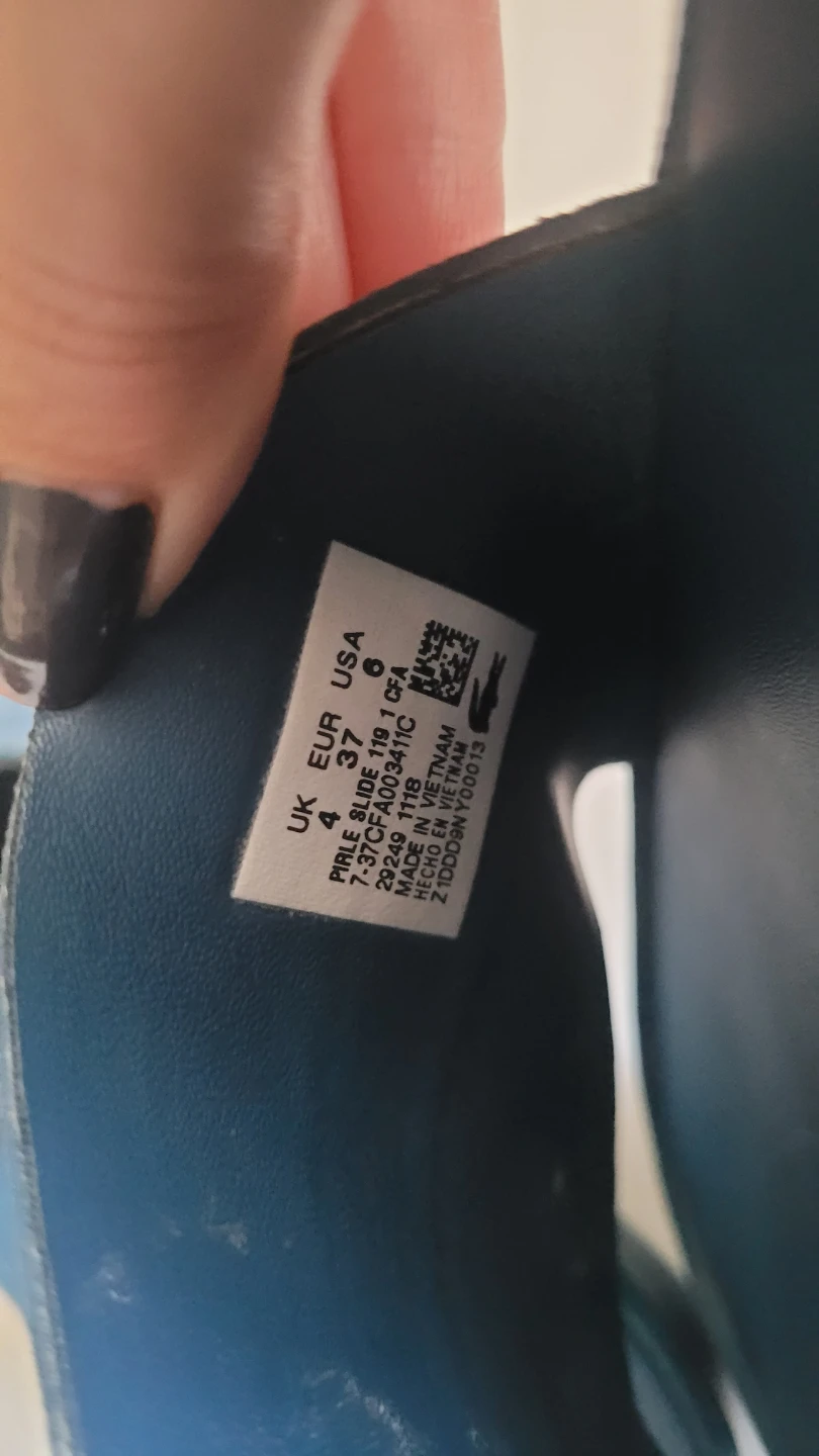 Lacoste Women's Dark Blue Slides - Size 6 - photo 5