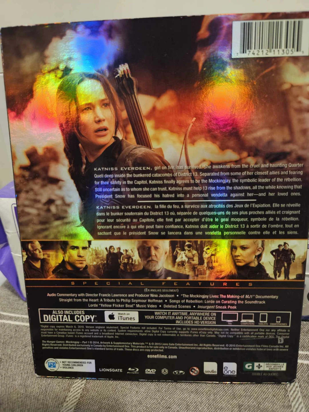 The Hunger Games: Mockingjay Part 1 Blu-ray + DVD + Digital Copy - photo 2