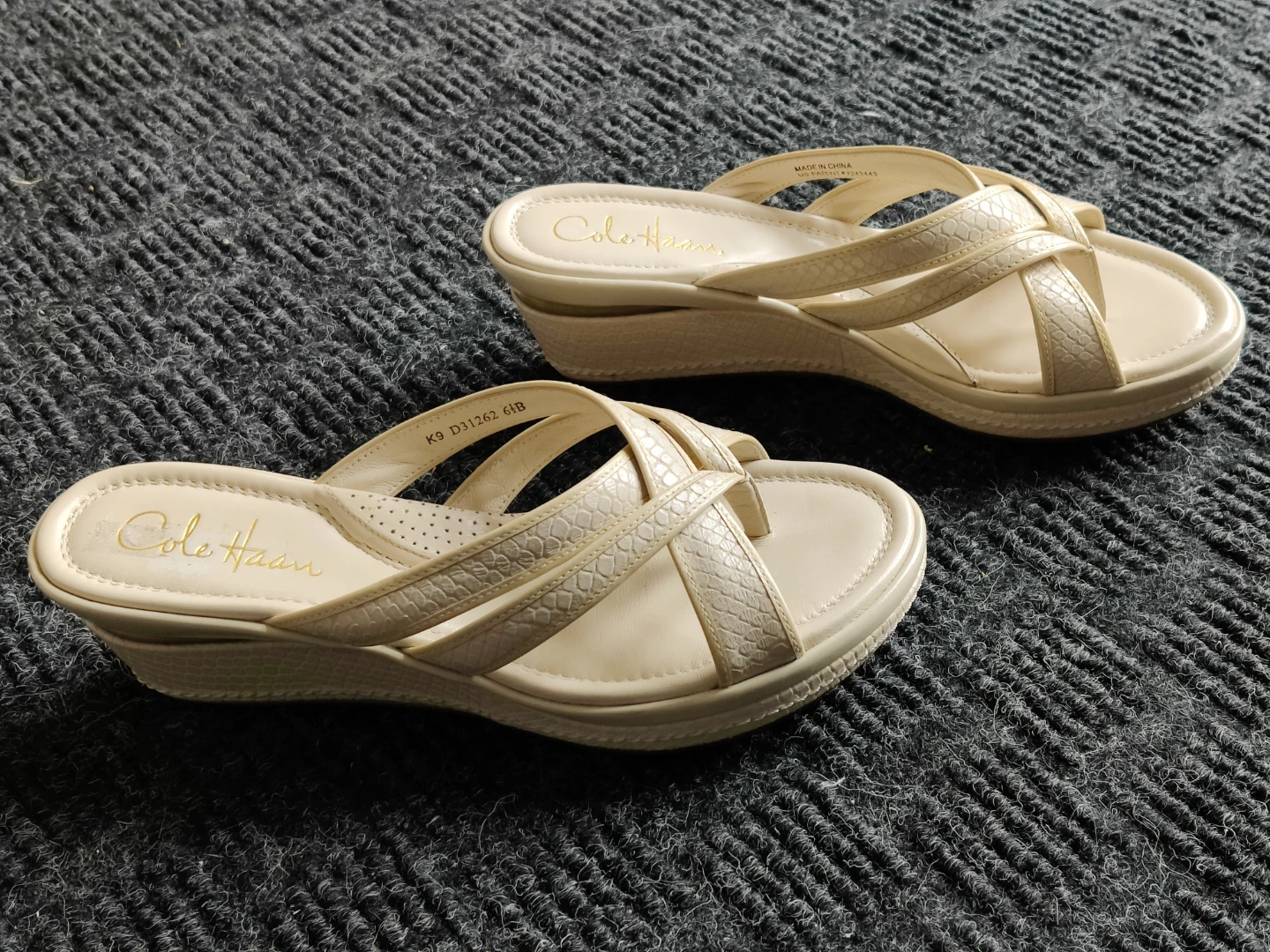 Women Cole Haan Nike Air Wedge Flip Flop Sandals Slides Size 6.5 - photo 5
