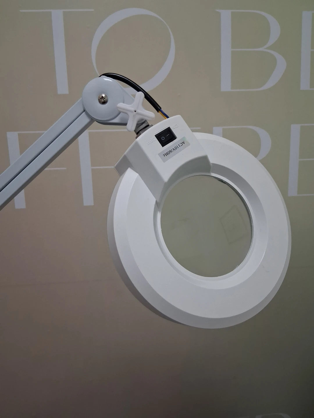 White Magnifying Floor Lamp with LED Light