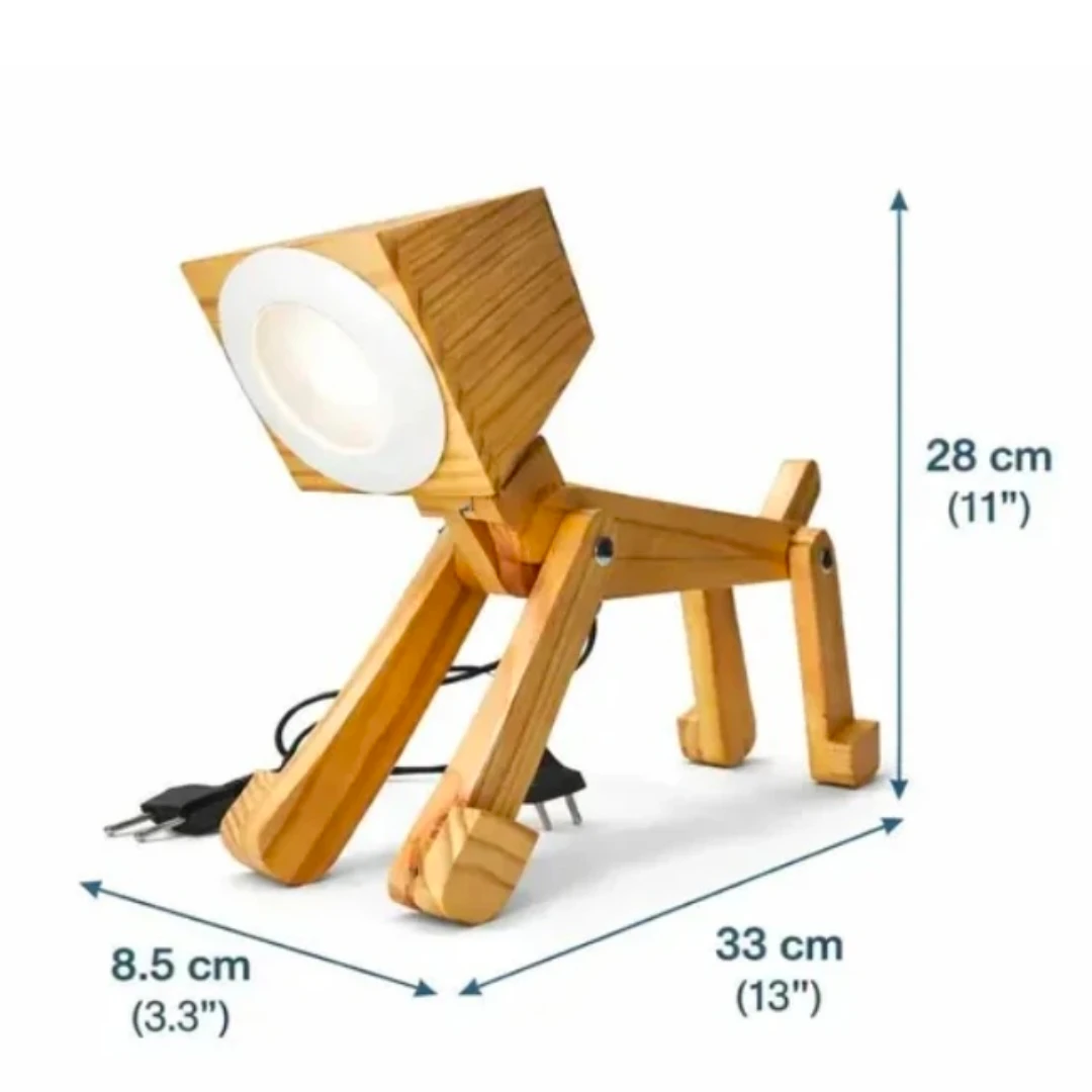 Wooden Dog Desk Lamp - photo 3