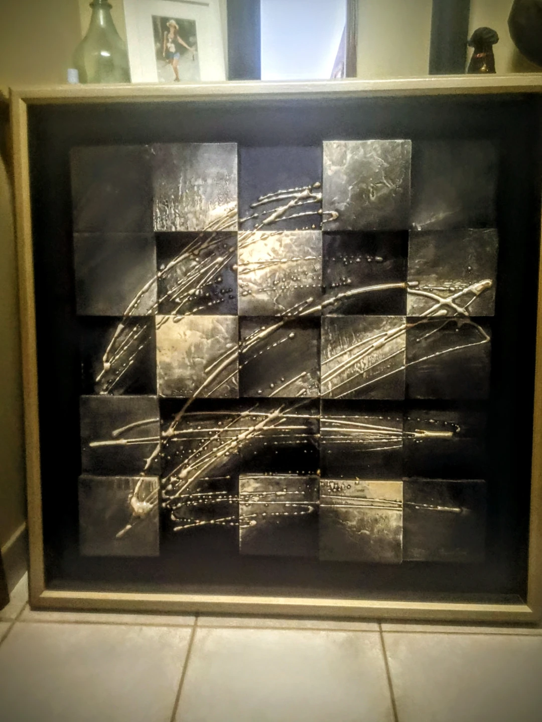 Textured Black and Gold Wall Art