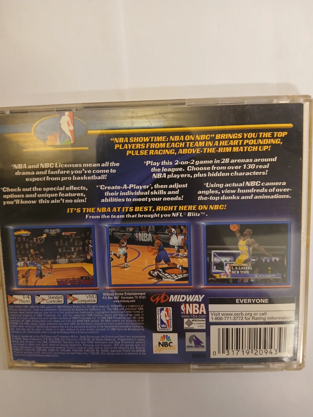 Sega Dreamcast NBA Showtime NBA on NBC Video Game - photo 5