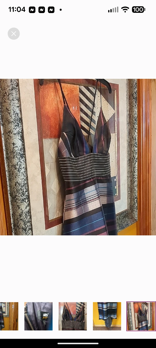 ABS Allen Schwartz Black and Blue High Low Sundress - photo 5