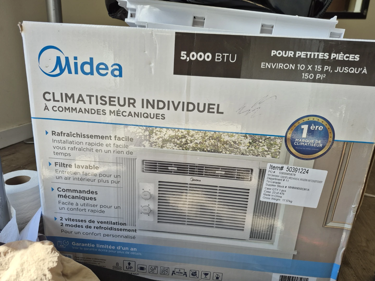 Midea 5,000 BTU Mechanical Window Air Conditioner