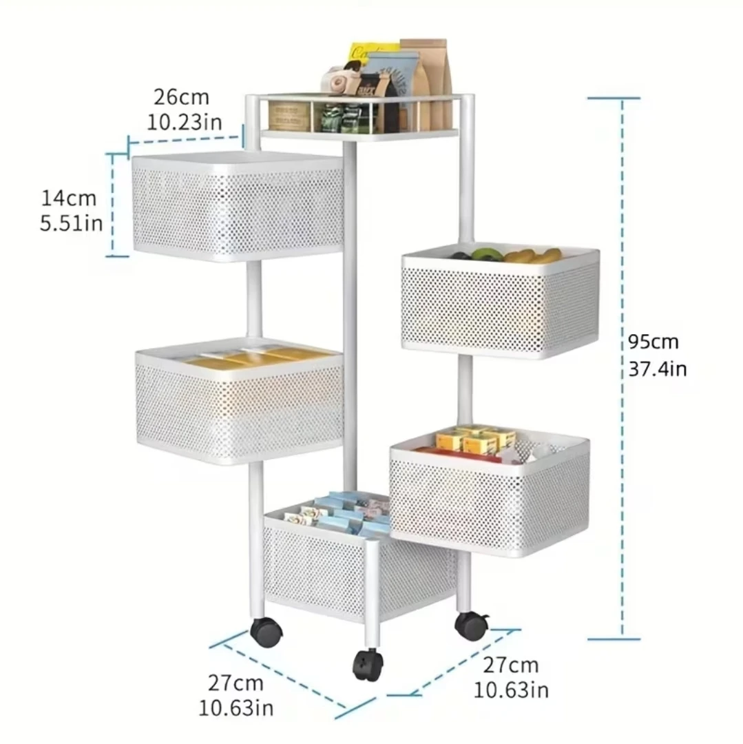 Brand new in box - White Rolling Storage Cart Organizer - photo 2