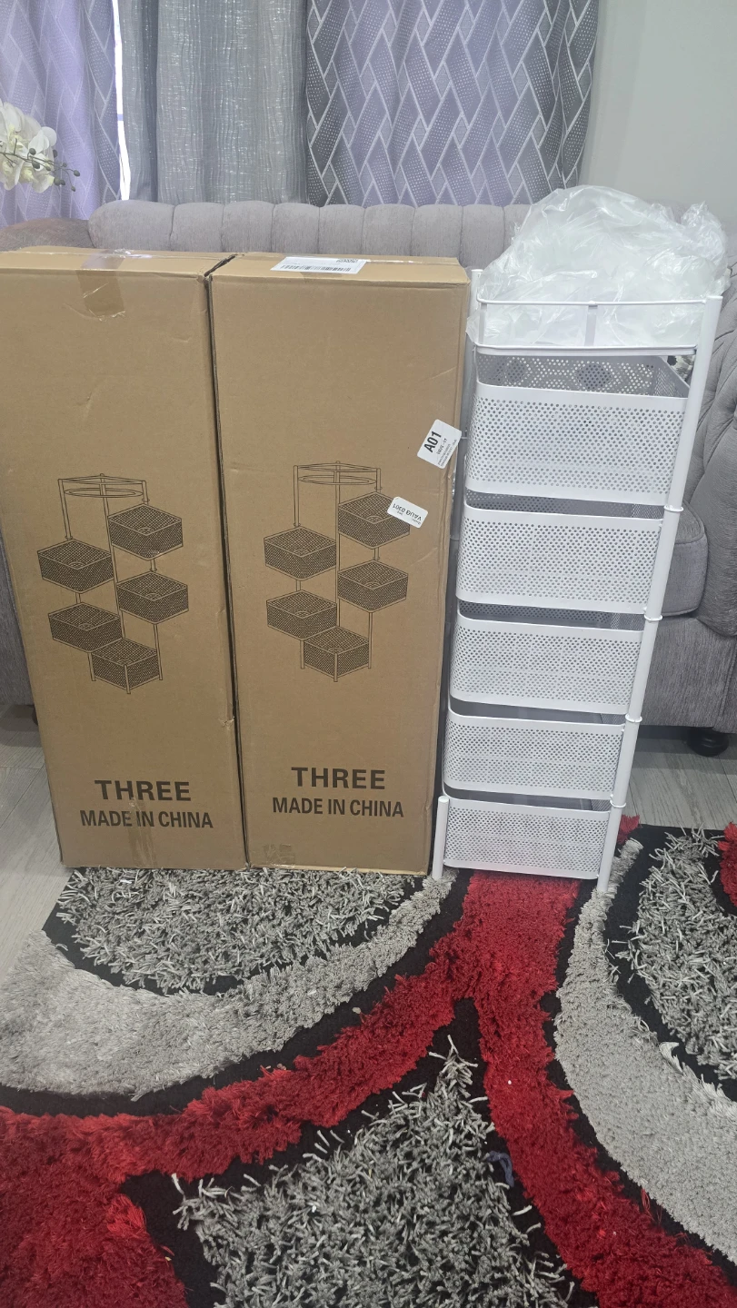 Brand new in box - White Rolling Storage Cart Organizer - photo 3