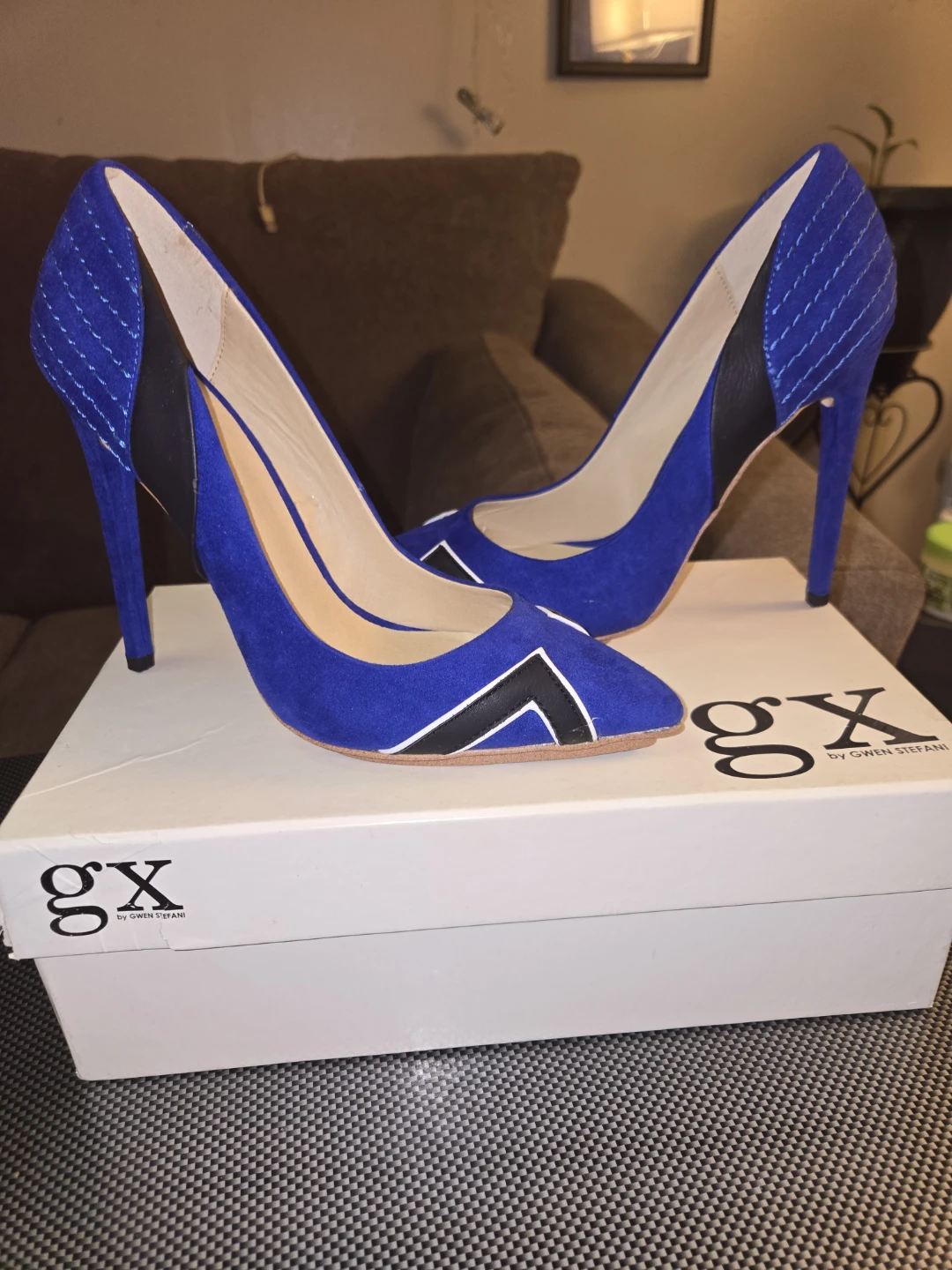 GX by Gwen Stefani Royal Blue Suede Heels - photo 2