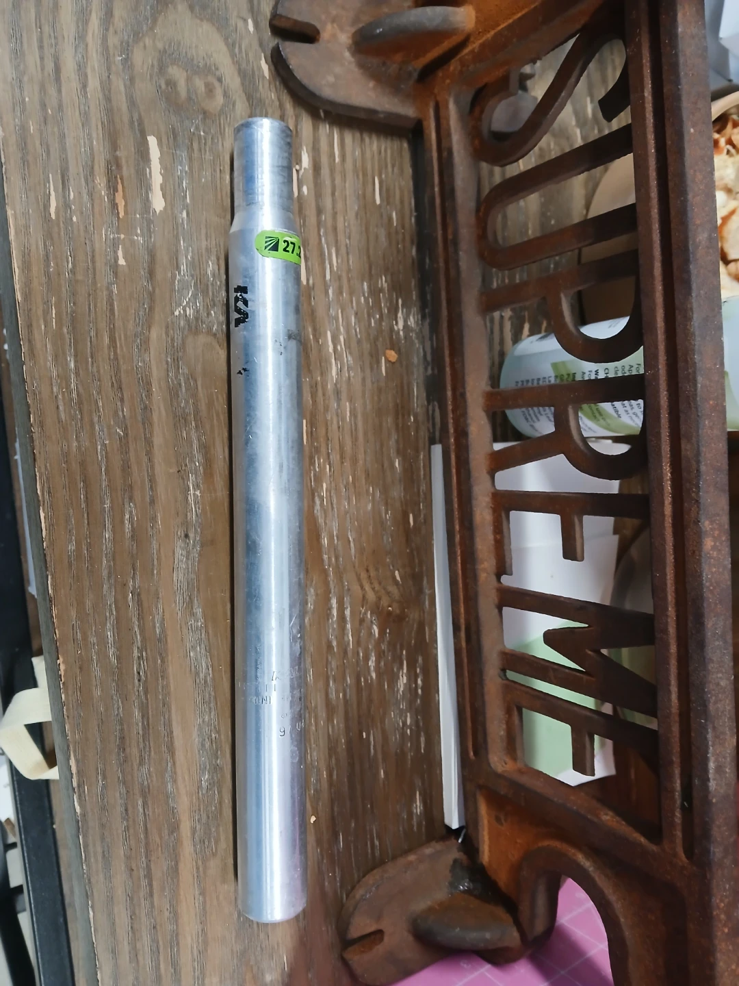 KA Silver Aluminum Bike Seatpost 27.2mm 🧡