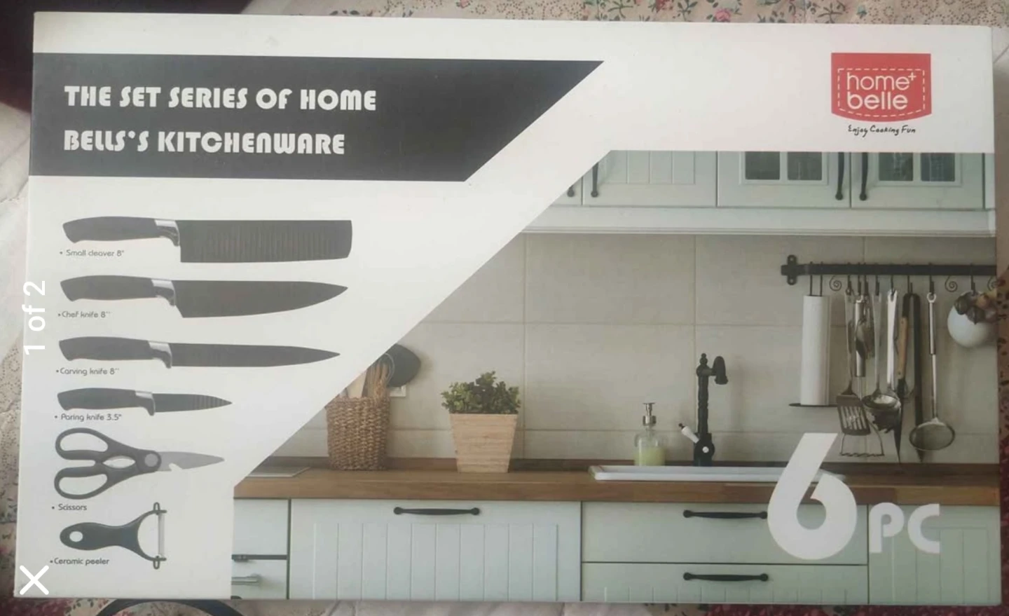 Home Belle Bell's Kitchenware 6 Piece Knife Set with Peeler