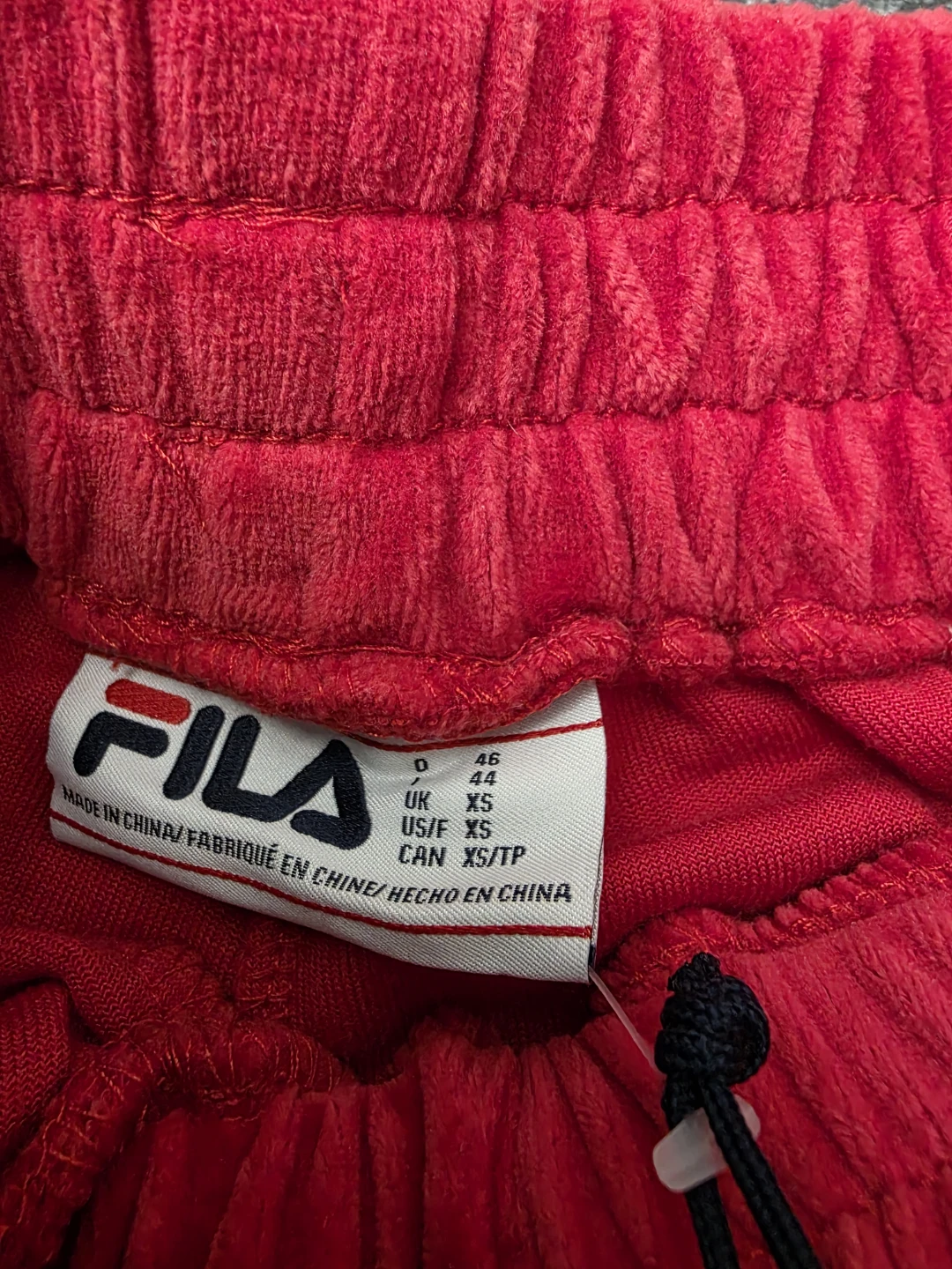 Fila Velour Joggers Red XS - photo 4