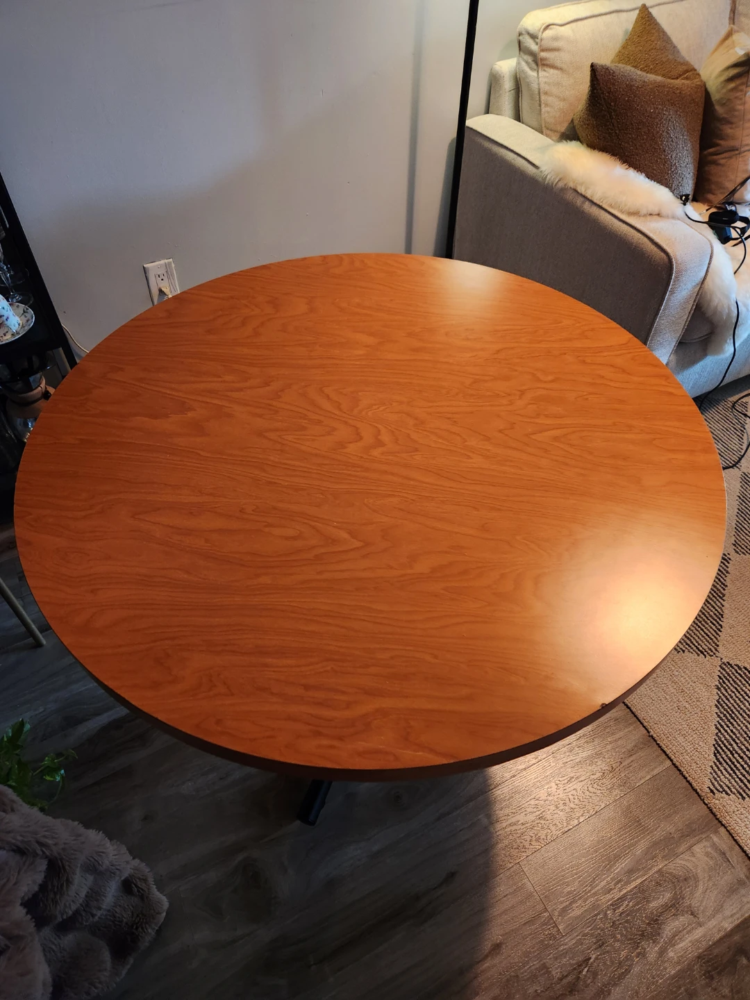 Round Wood Dining Table - photo 3