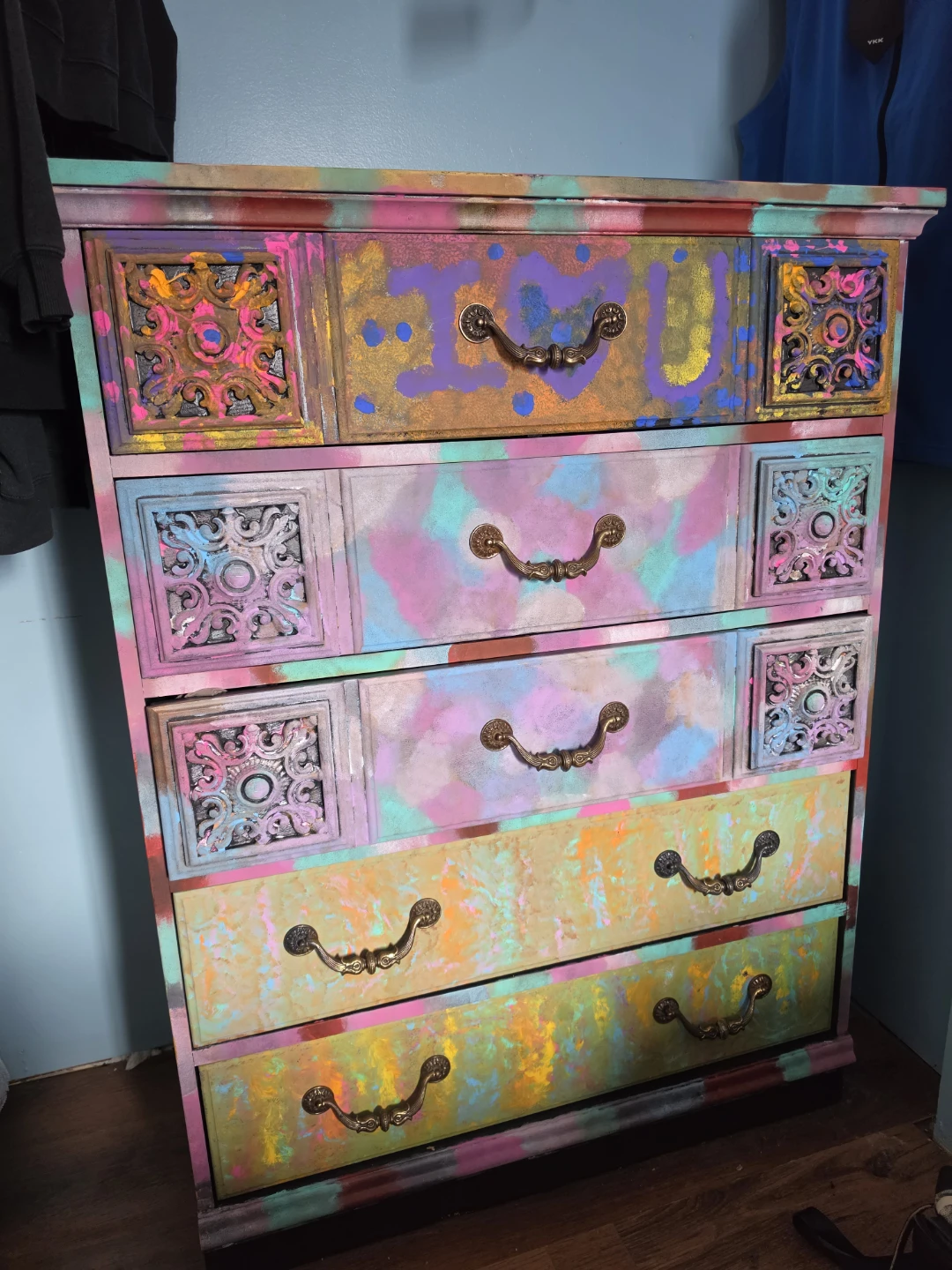 Custom Painted 5-Drawer Dresser