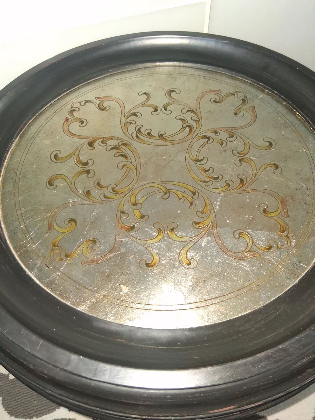 Bombay Black Accent Tables with Decorative Tops (Set of 2) - photo 2
