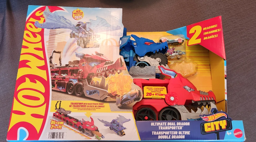 NEW Hot Wheels City Ultimate Dual Dragon Transporter Set