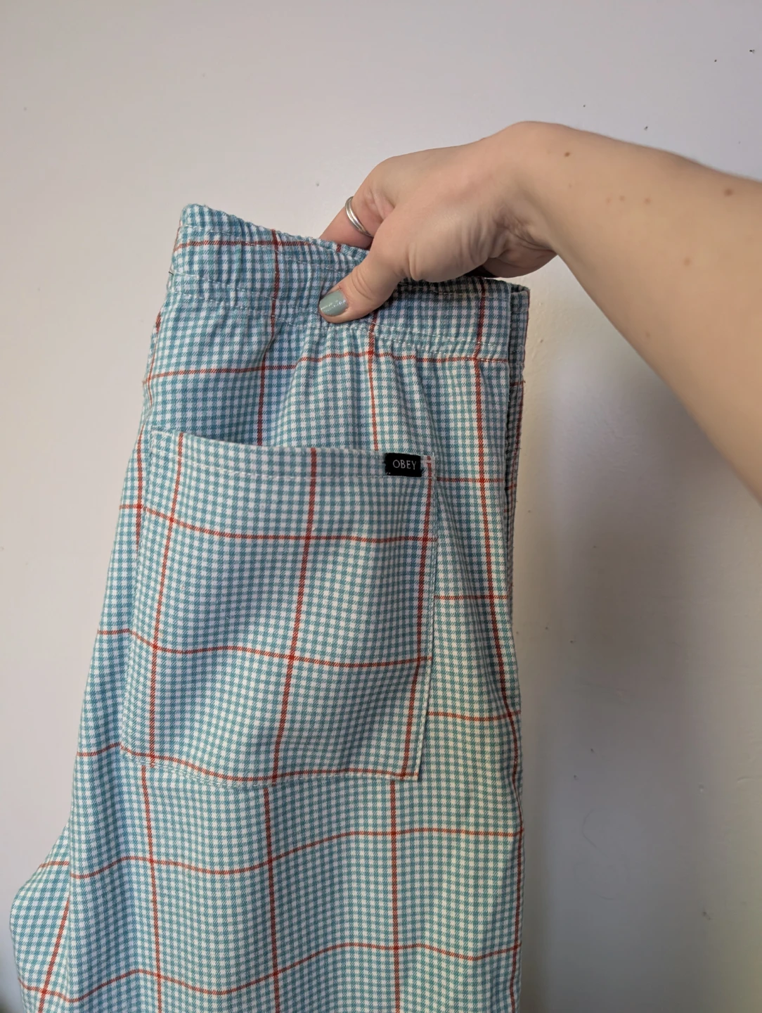 OBEY Plaid Wide Leg Pants