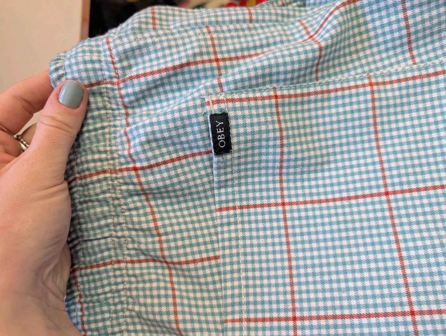OBEY Plaid Wide Leg Pants - photo 5
