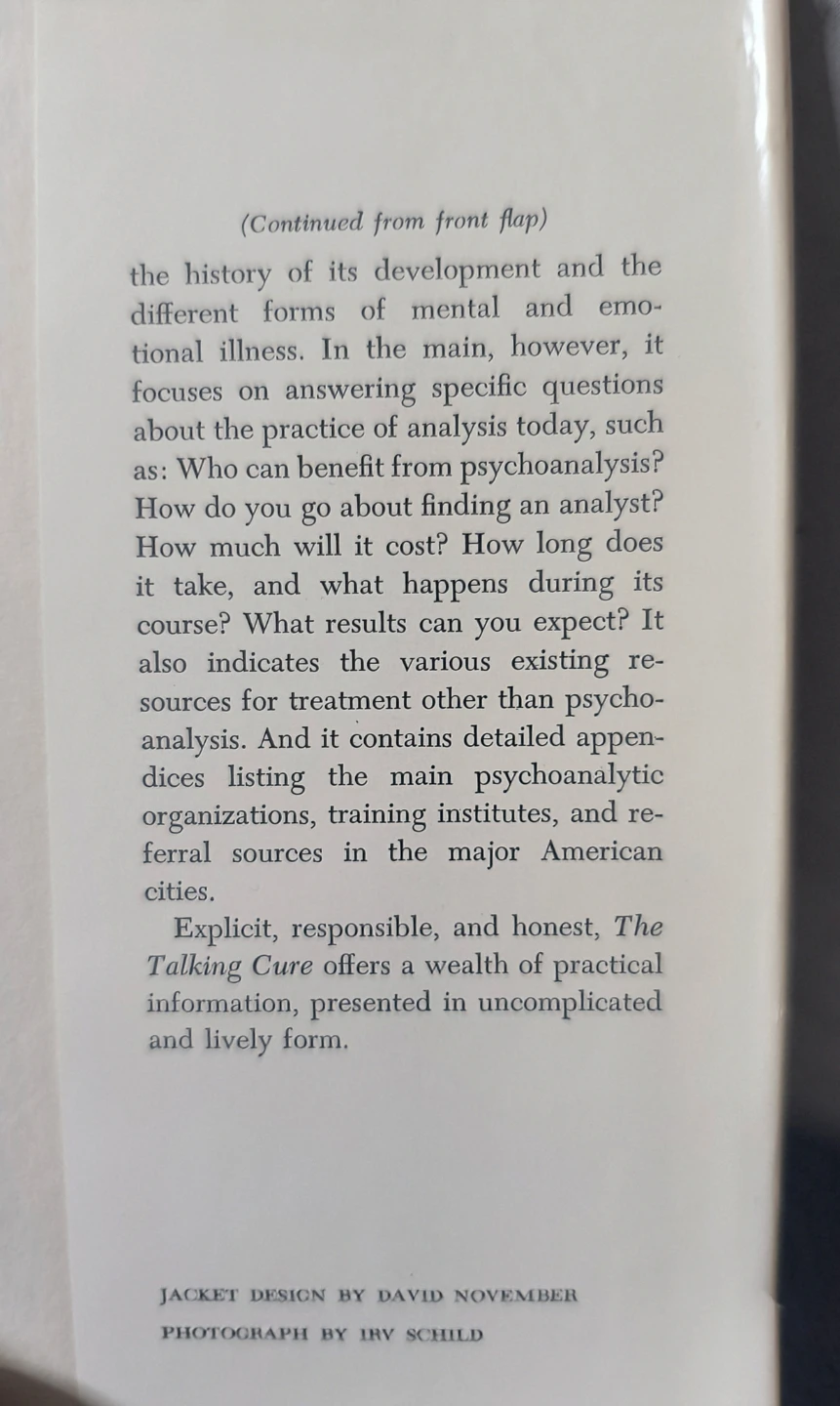 The Talking Cure: Psychoanalysis Today, 1st edition 1964 - photo 5