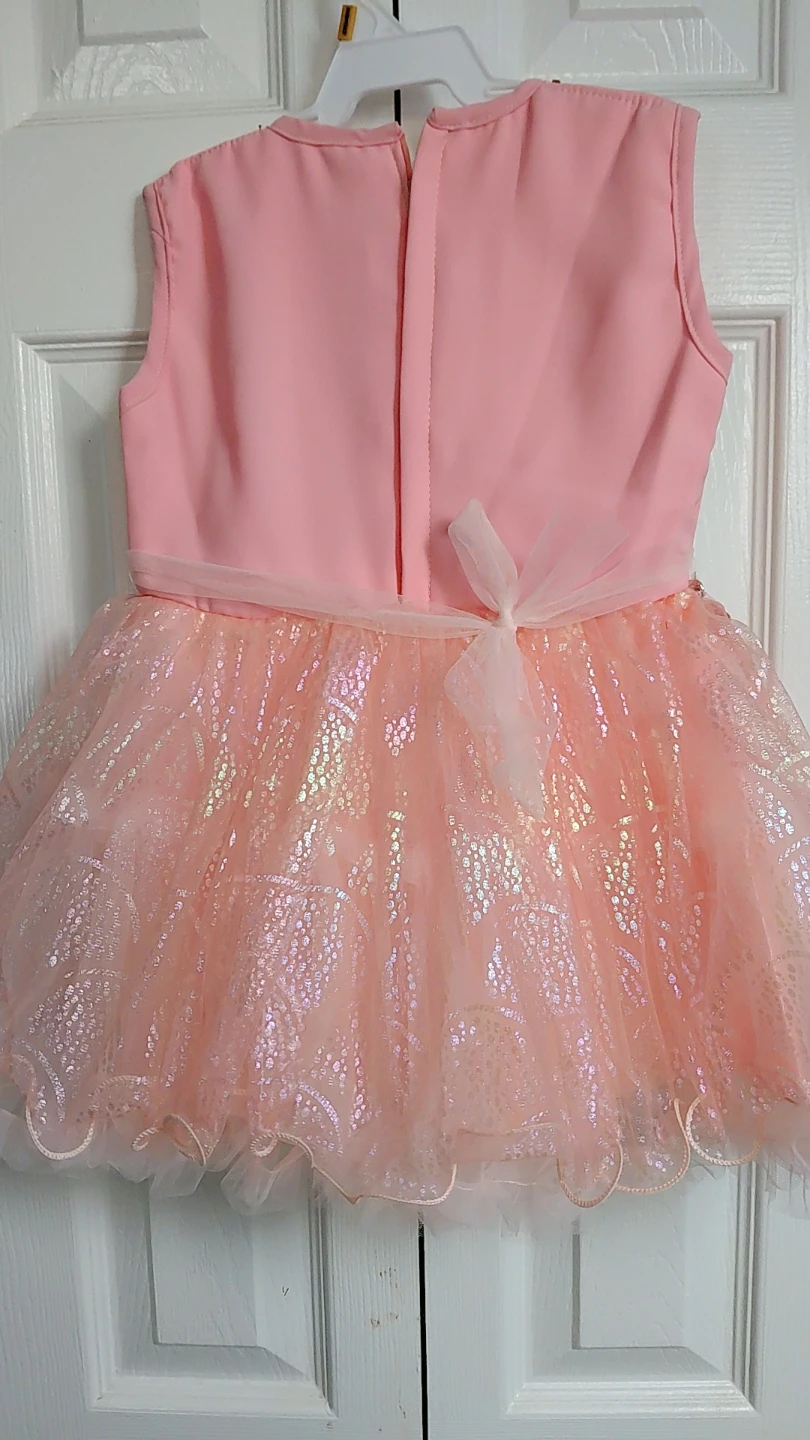 Girls Pink Sparkle Party Dress