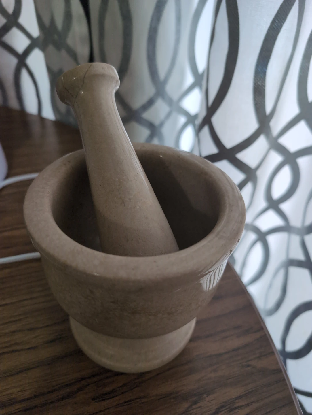 💎 Professional Smooth-Surface Rare Brown Granite Mortar & Pestle