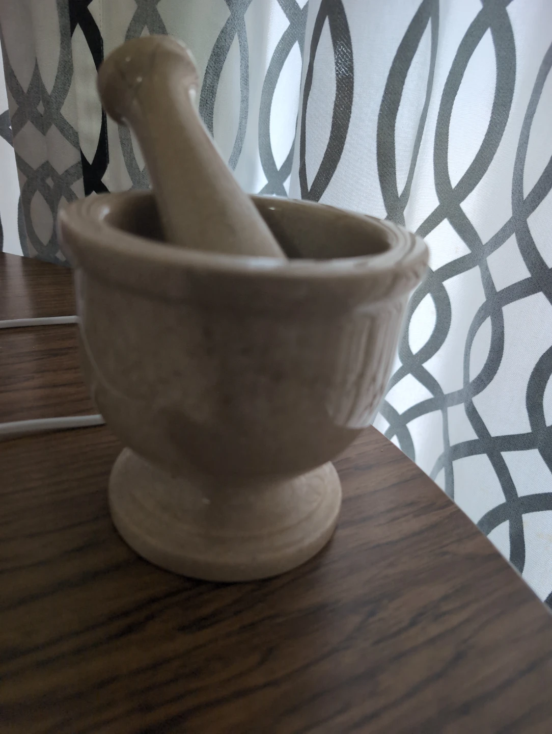 💎 Professional Smooth-Surface Rare Brown Granite Mortar & Pestle - photo 2