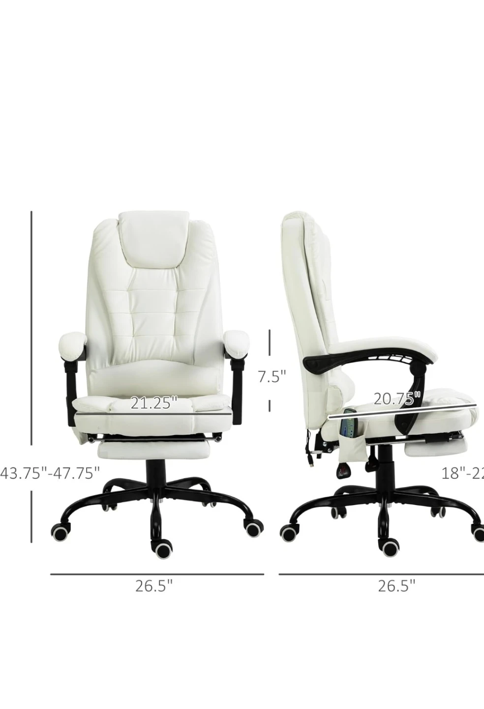PU Leather Office Chair with massage functions - photo 2