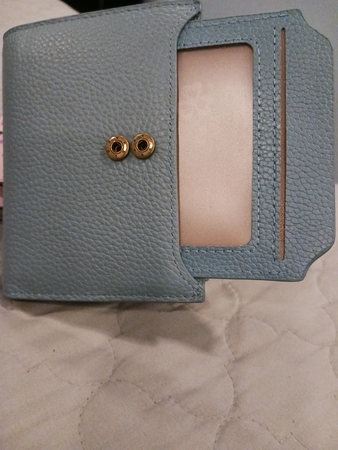 Blue Trifold Wallet