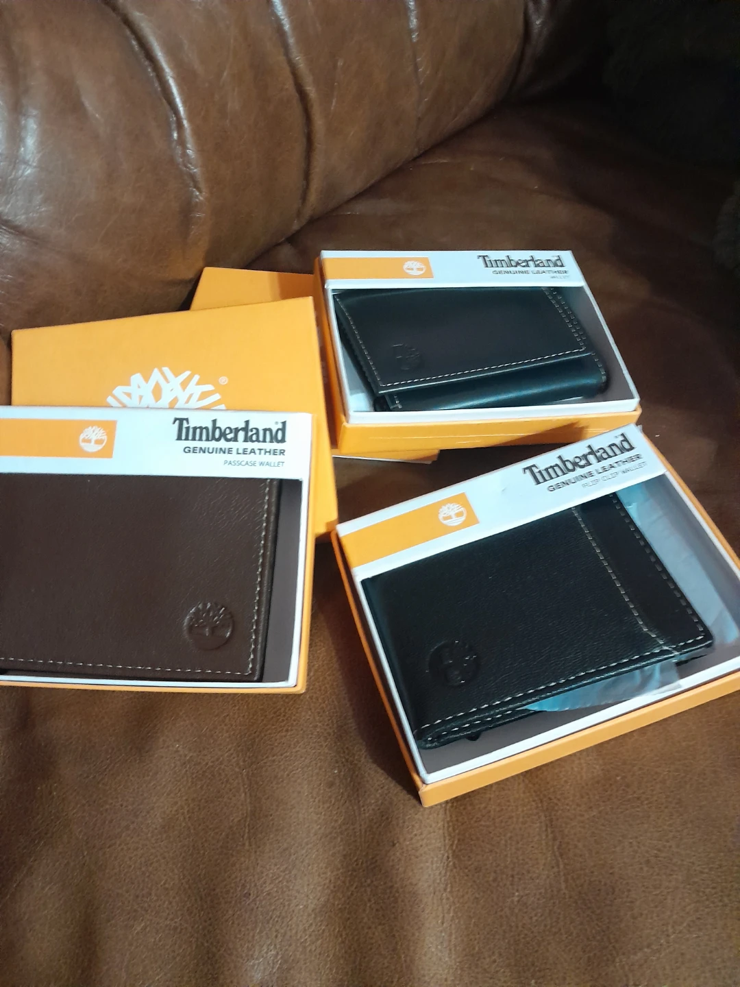 Timberland Genuine Leather Wallets (Black and Brown)