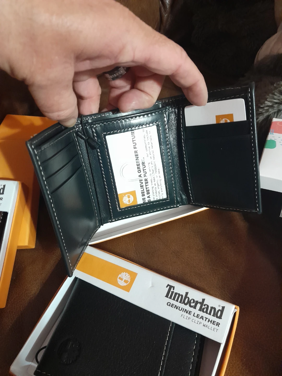 Timberland Genuine Leather Wallets (Black and Brown) - photo 3