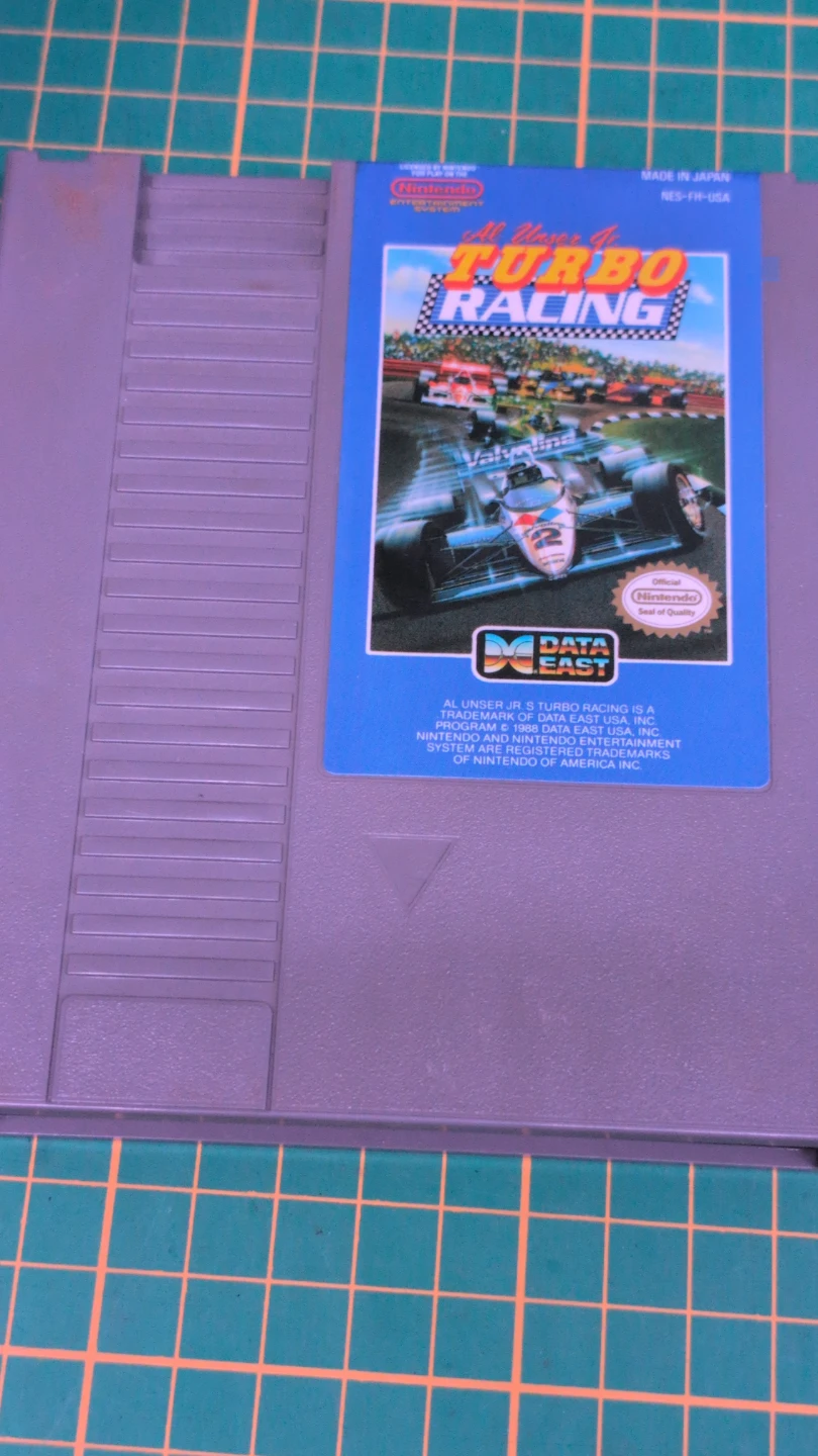 Al Unser Jr. Turbo Racing NES Game Cartridge