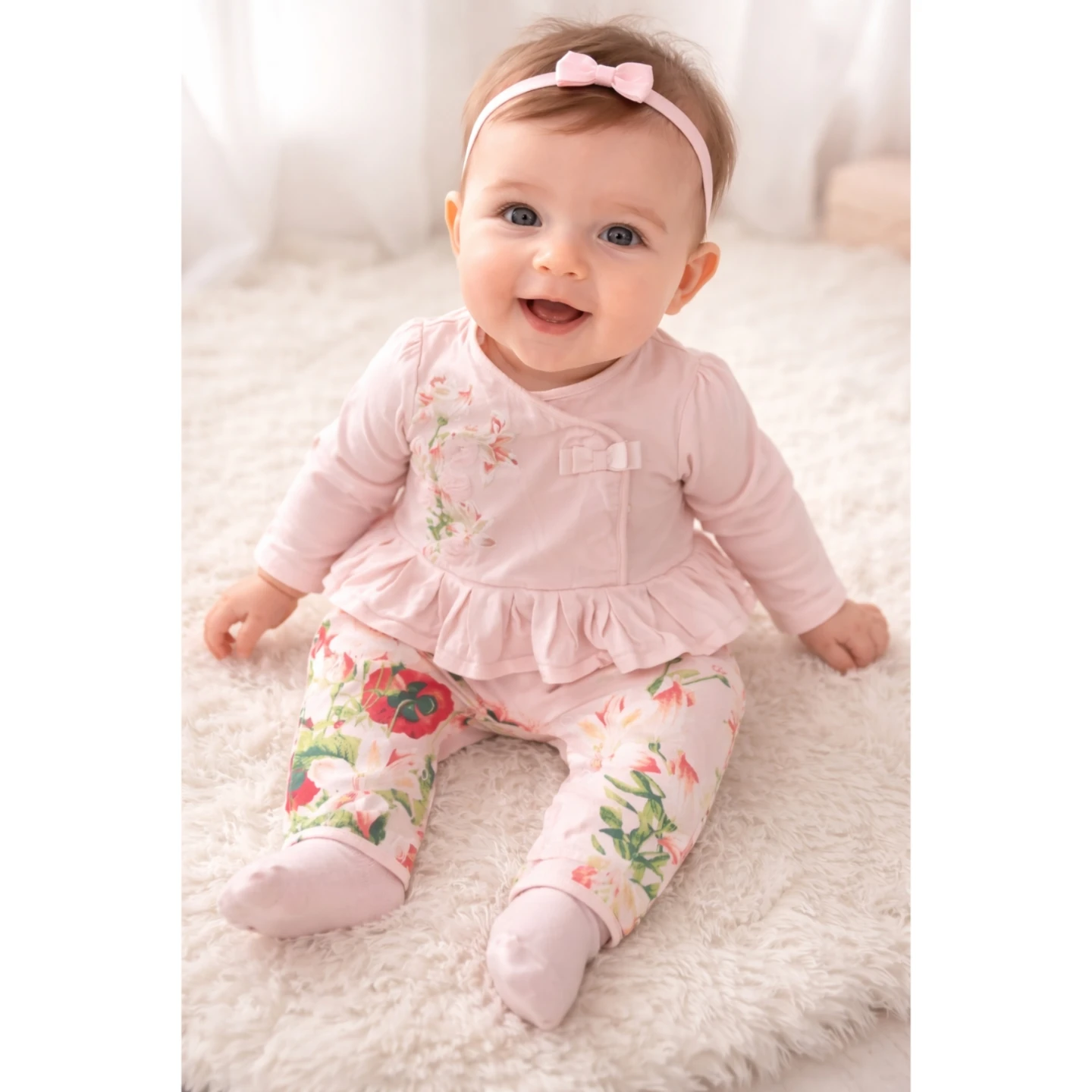 Baker by Ted Baker Baby Girl Floral Romper - 3-6 Months