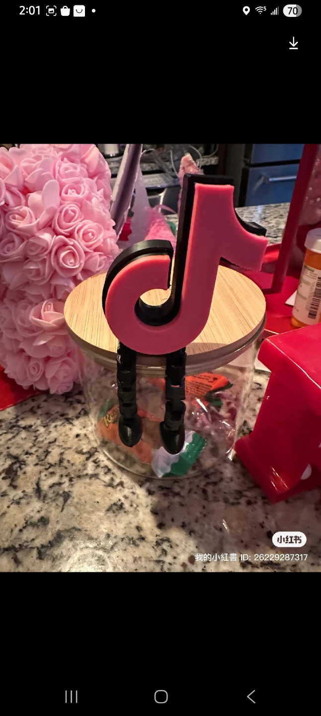 TikTok Logo Figurine with Articulated Legs