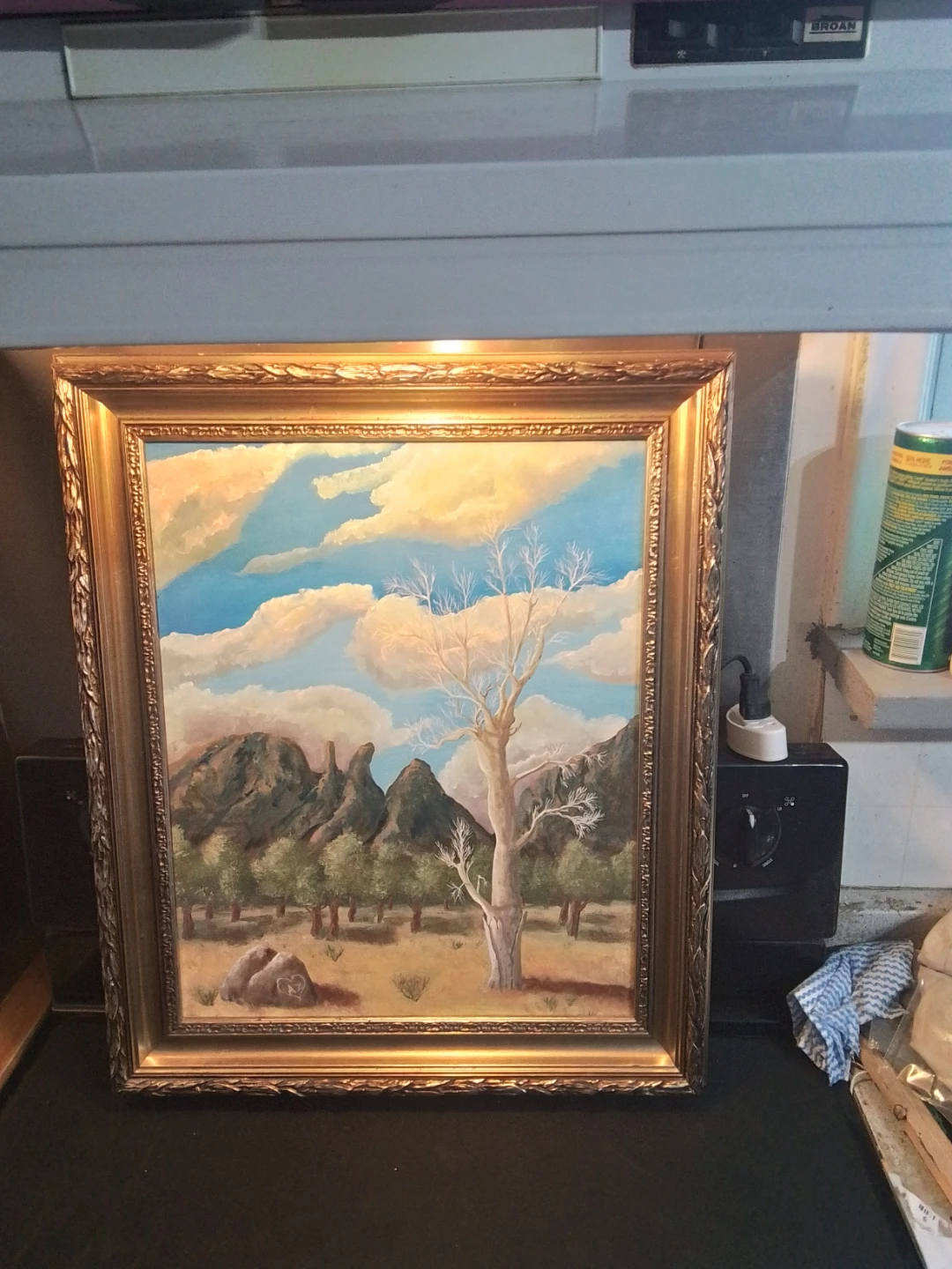 Oil on Canvas Landscape Painting Signed AZ 21x25"
