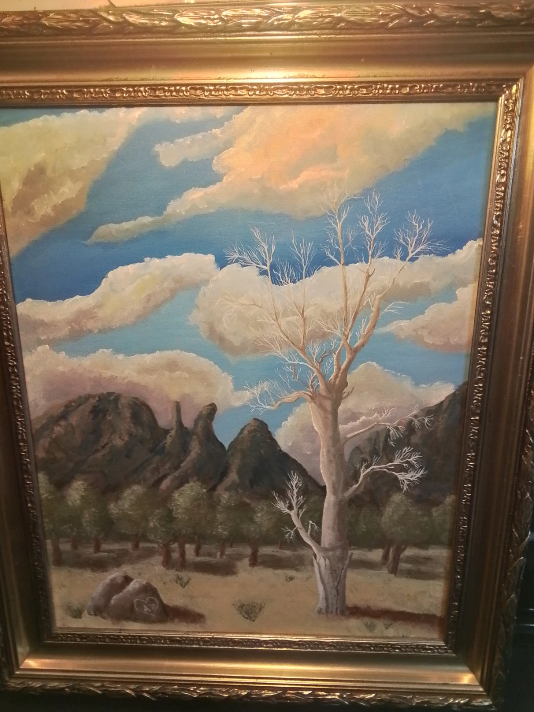 Oil on Canvas Landscape Painting Signed AZ 21x25" - photo 2