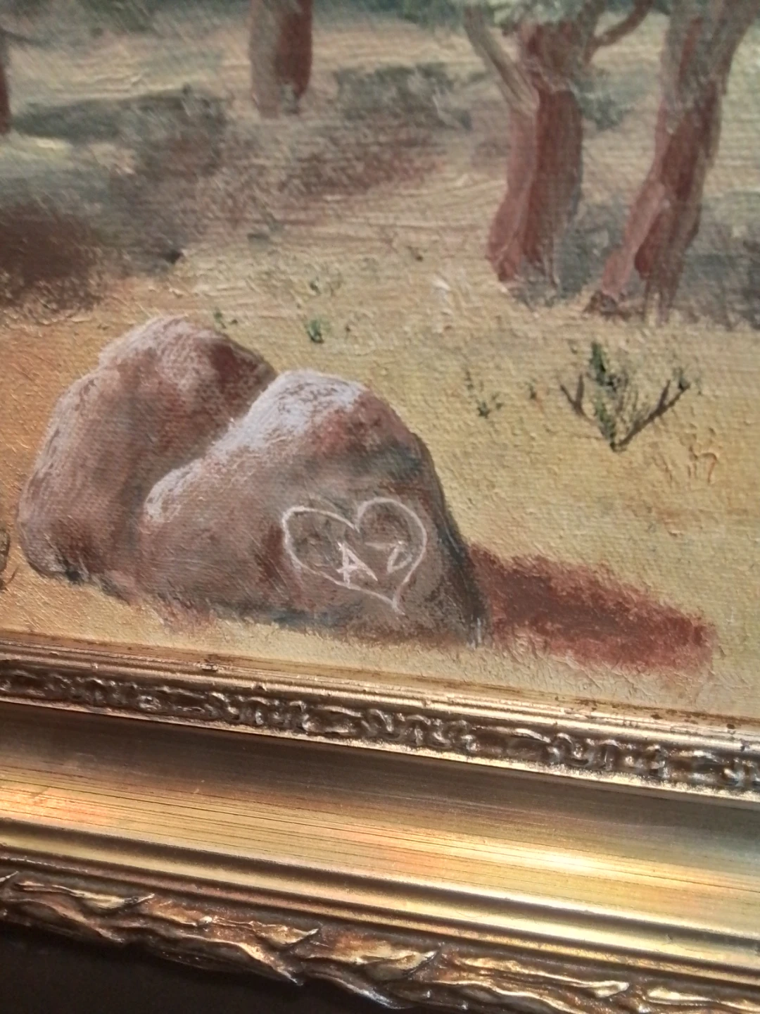 Oil on Canvas Landscape Painting Signed AZ 21x25" - photo 5