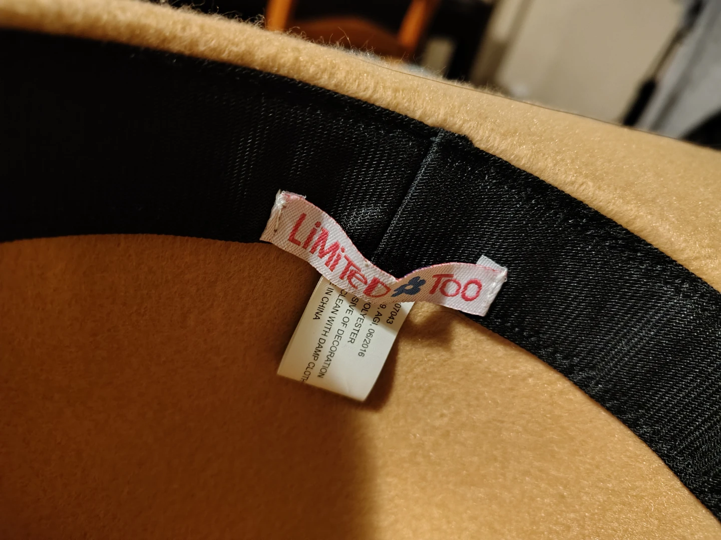 Limited Too Camel Felt Hat with Heart Cutouts - photo 2