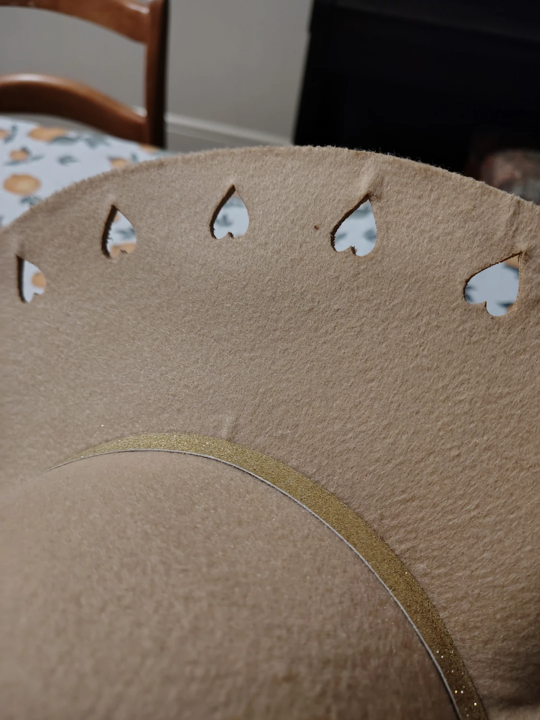 Limited Too Camel Felt Hat with Heart Cutouts - photo 3