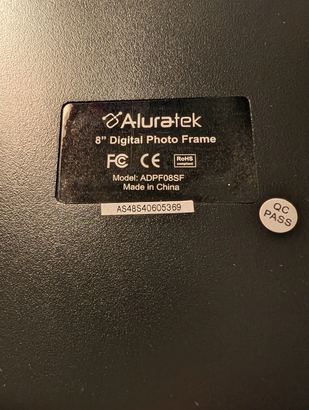 Aluratek 8" Digital Photo Frame - photo 2