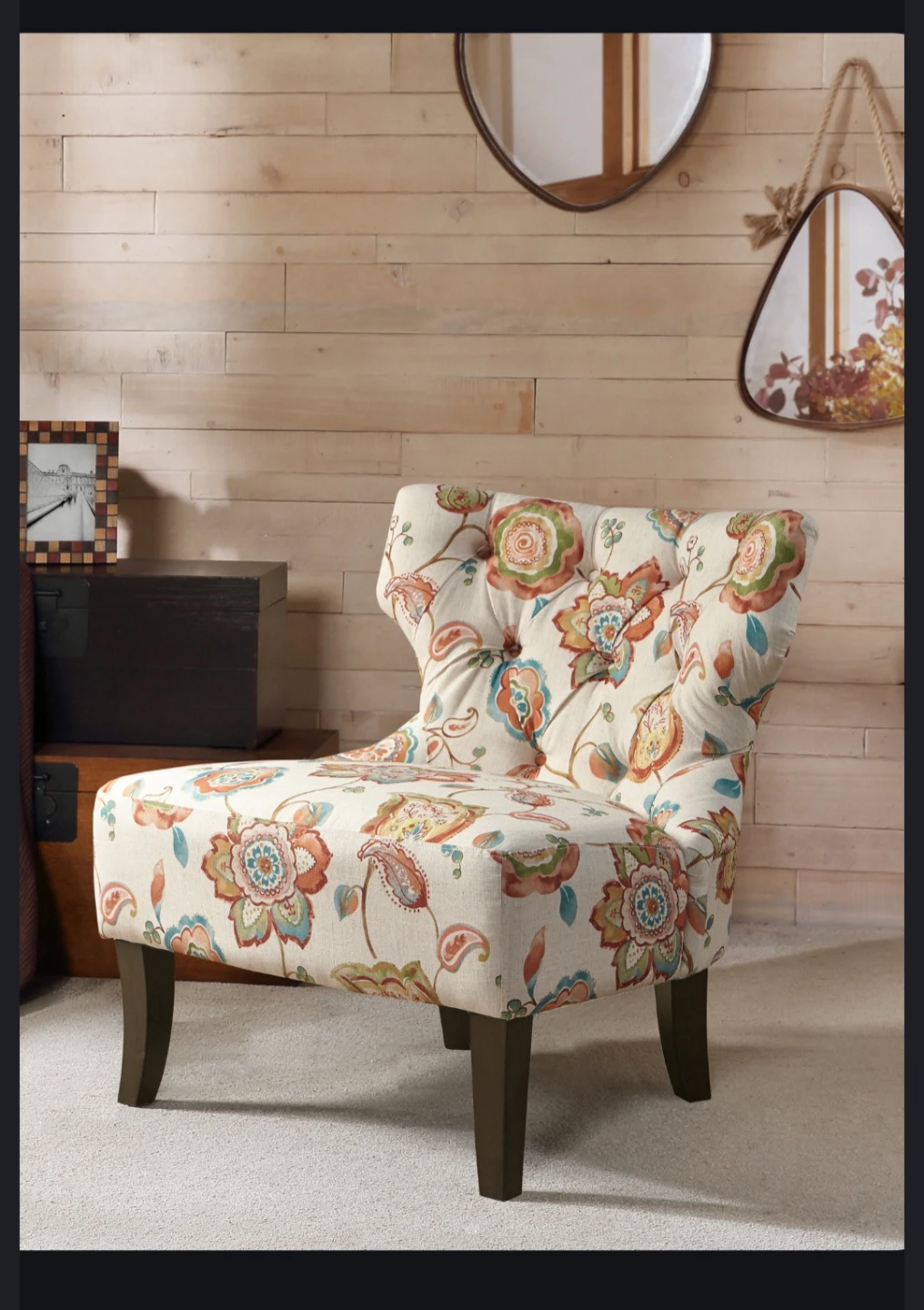 Floral Accent Chair