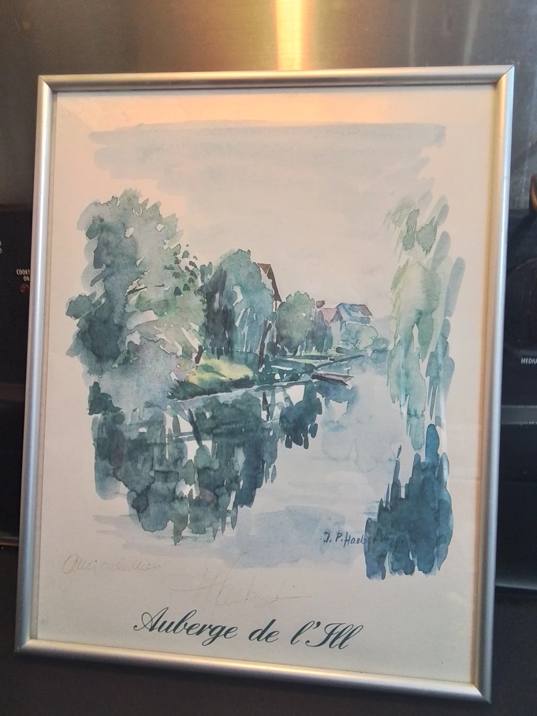 Watercolour painting "Auberge de l'Ill" by J. P. Haeberlin