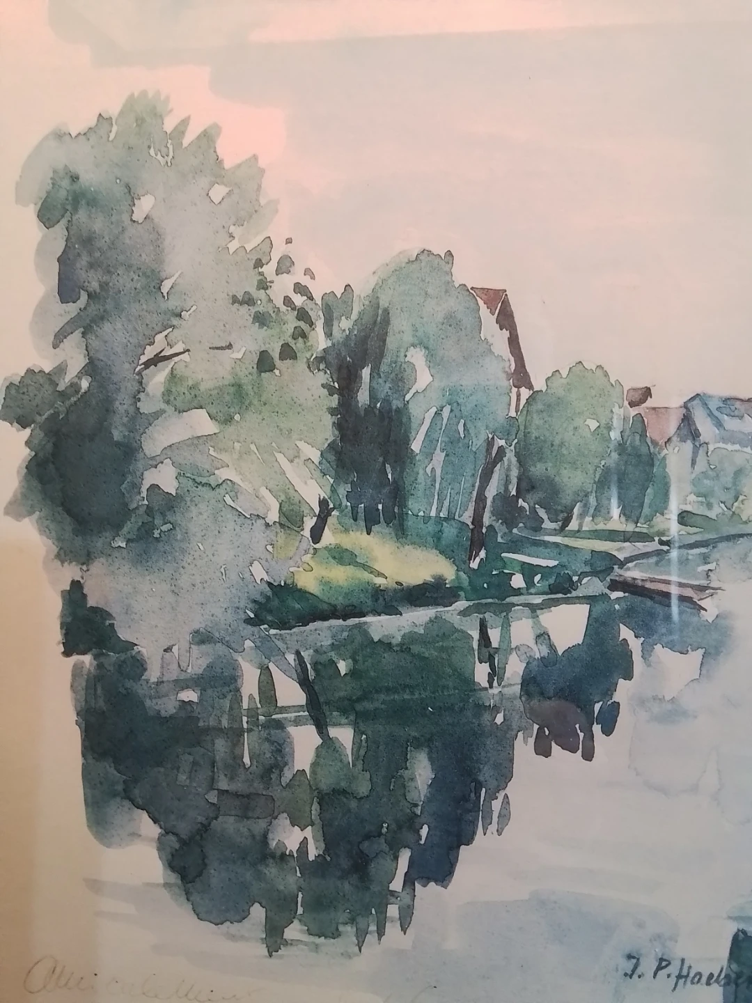 Watercolour painting "Auberge de l'Ill" by J. P. Haeberlin - photo 2