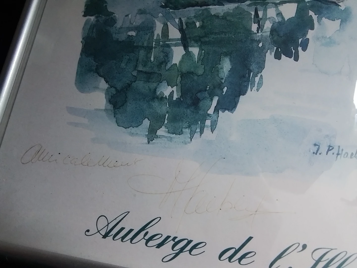 Watercolour painting "Auberge de l'Ill" by J. P. Haeberlin - photo 5