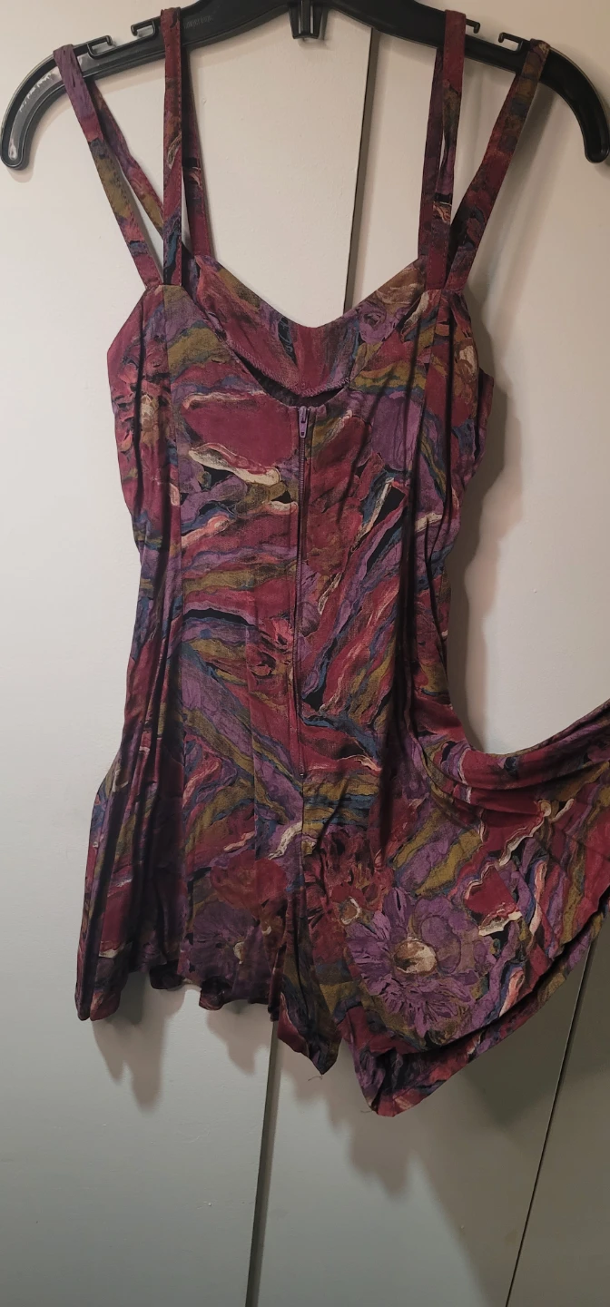 Vintage Abstract Print Romper