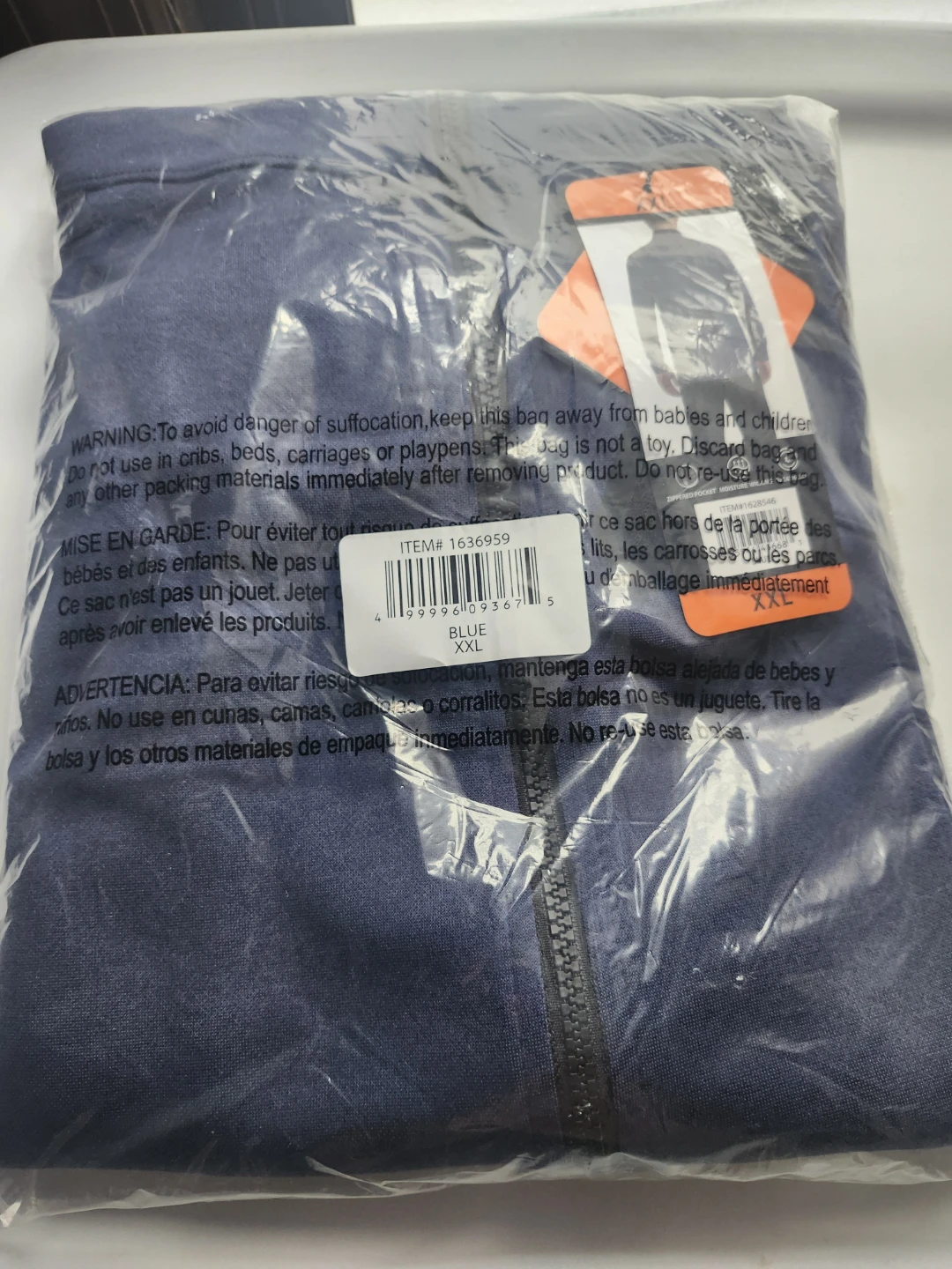 Spyder XXL Blue Full Zip Jacket