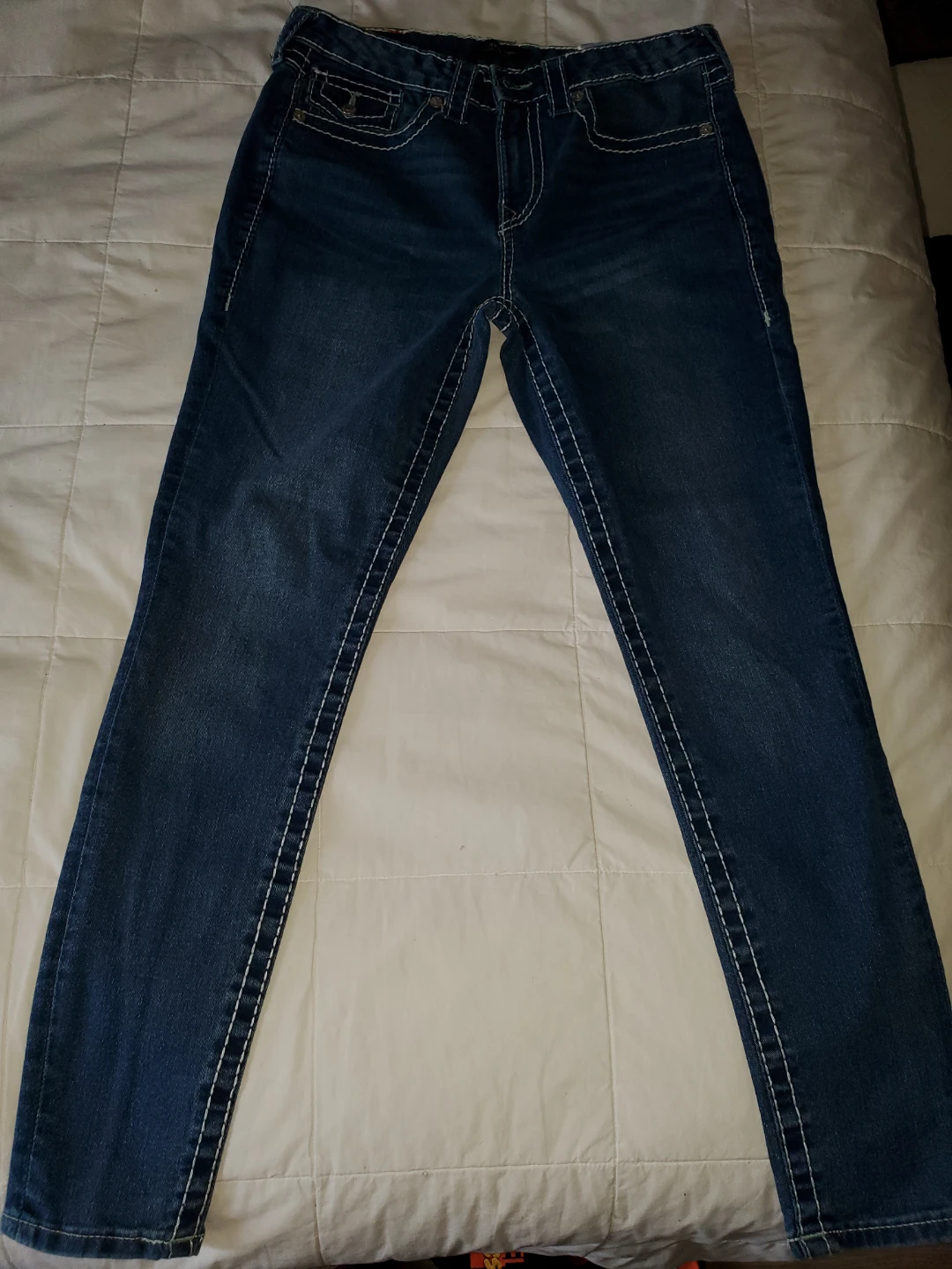 True Religion Jennie Curvy Mid Rise Super Skinny Jeans Size 31