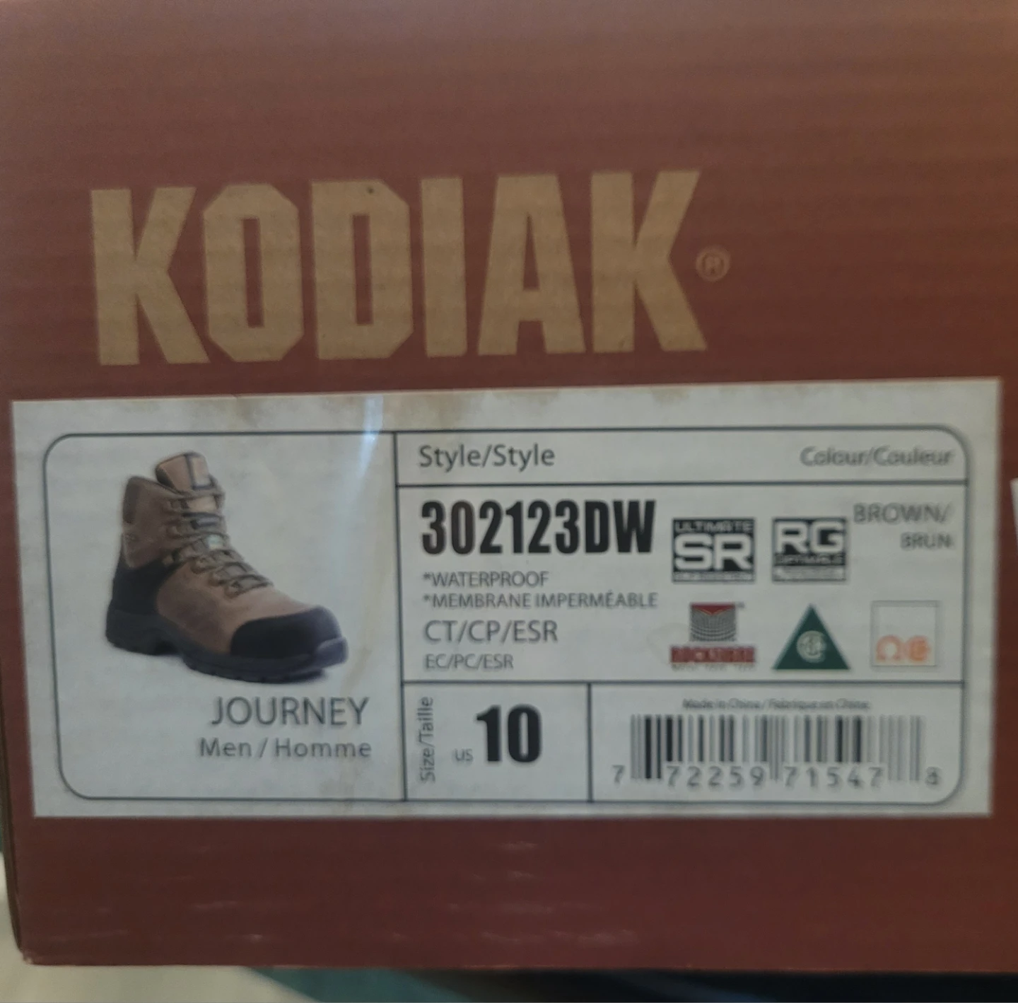 Kodiak Men's Journey Composite Toe Waterproof Work Boots Size 10 - photo 2