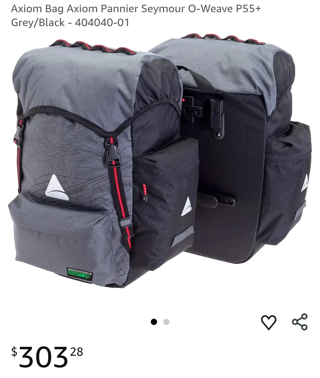 Axiom Pannier Seymour O-Weave P55+ Bicycle Bags - photo 2