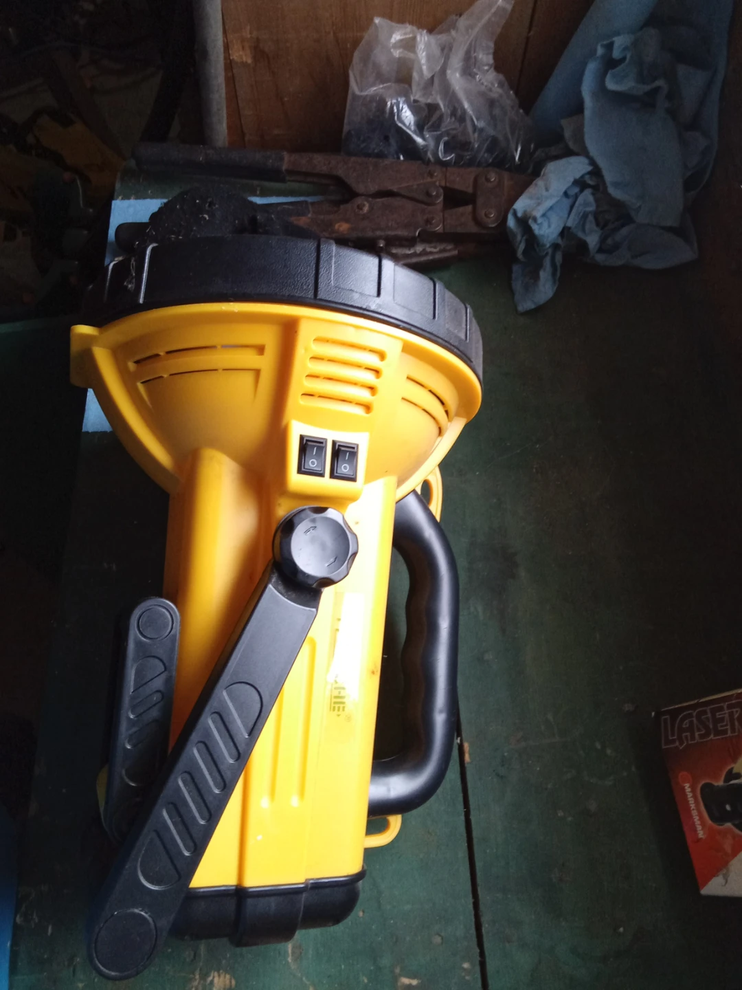 Yellow and Black Rechargeable Spotlight