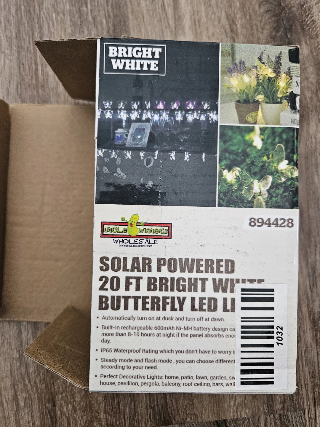 Bright White Butterfly Solar Powered LED Lights - 20 FT
